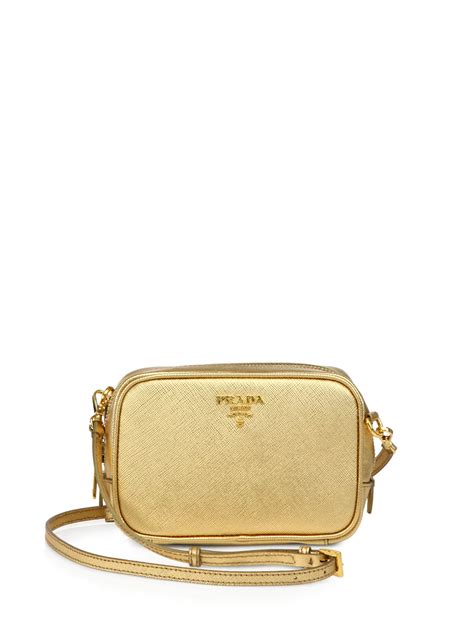 prada saffiano metallic gold leather pouch|PRADA Metallic Saffiano Mini Pouch Pirite .